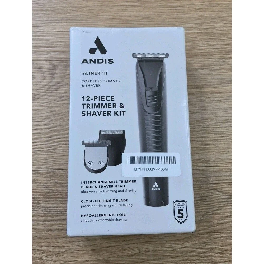 Andis 563070 inLiner 2 Cordless Trimmer & Shaver 12-Piece Interchangeable Kit
